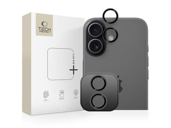 Tech-Protect CAMRING FIT+ iPhone 17 skydd svart