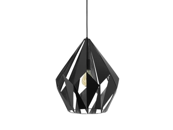 EGLO CARLTON 1 pendellampe Ø385 sort/sølv