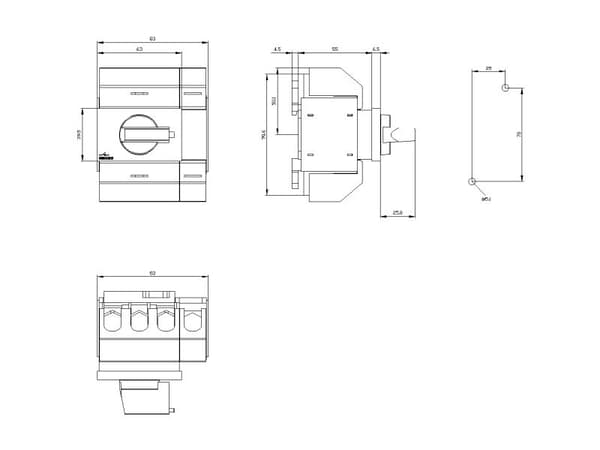 Afbryd 32A 01 4P frontbetj. center boks