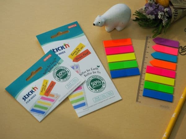 8-color neon self-adhesive index tabs