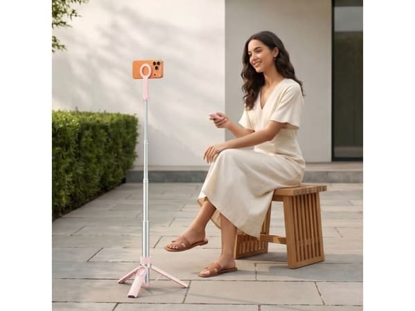 Selfiestick 4-pack TECH-PROTECT L11S Magsafe Bluetooth stativ rosa