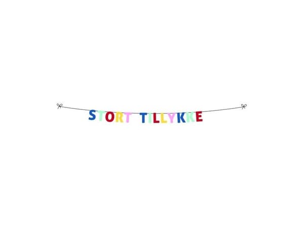 STORT TILLYKKE guirlande