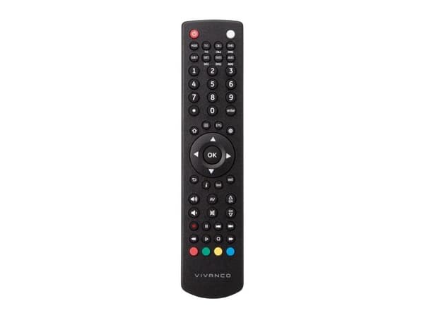 Vivanco VVREMOTEUNI, TV, IR trådløs, Trykknapper, Svart