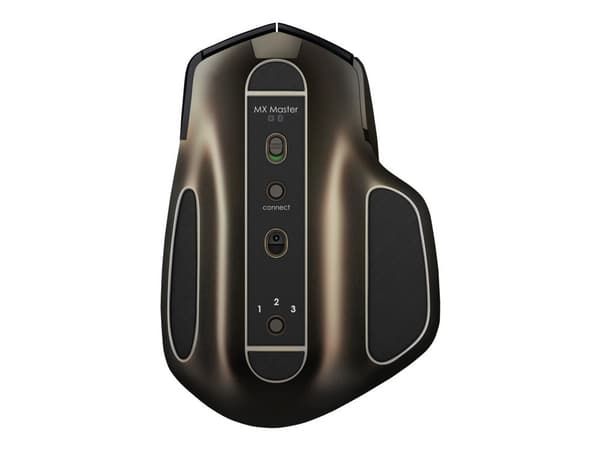 Logitech MX Master Wireless Mouse, Oikeakätinen, Laser, RF Wireless + Bluetooth, 1000 DPI, Musta, Pronssi