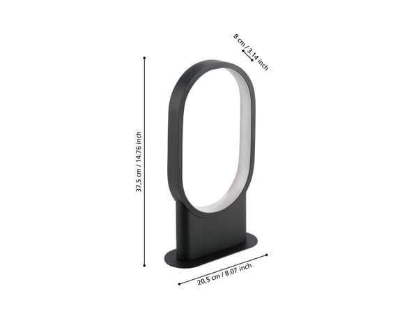 EGLO CODRIALES bordlampe H380 10,8W 1500LM sort