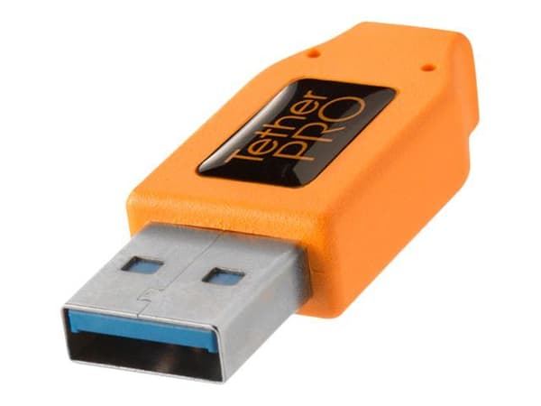Tether Tools CU5460ORG, 4,6 m, USB A, USB B, USB 3.2 Gen 1 (3.1 Gen 1), 5 Gbit/s, Oranssi