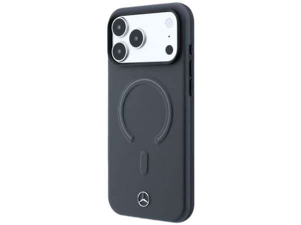 Mercedes Leather 3D MagSafe Case for iPhone 18 Pro / 17 Pro - Anthracite