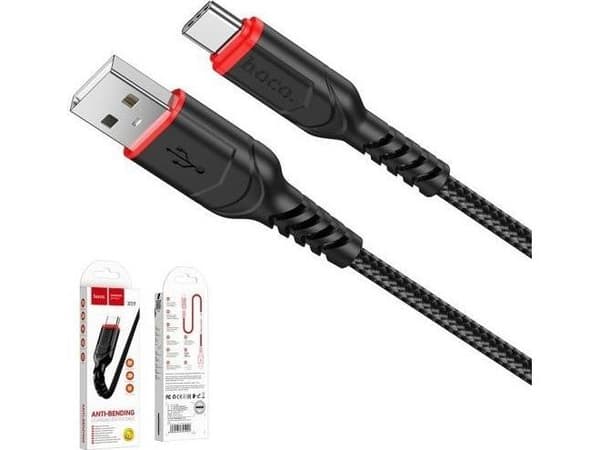 Hoco USB-A til USB-C-kabel 1 m svart (6931474744920)
