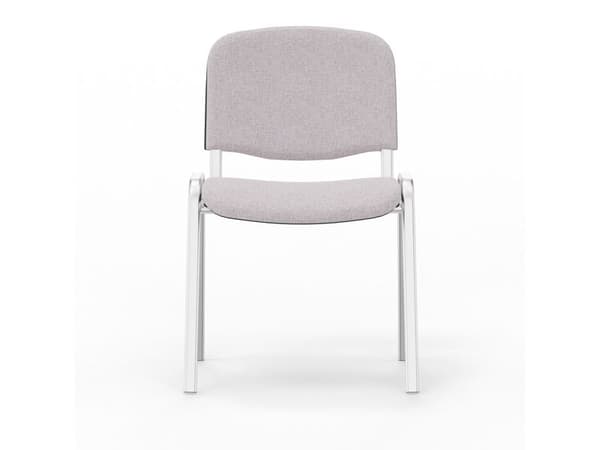 Iso stol, ljusgrå med alu-grå stolben