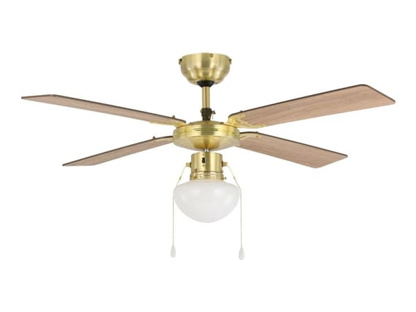 EGLO VENTILATOR AC E27 MESSING/NATUR