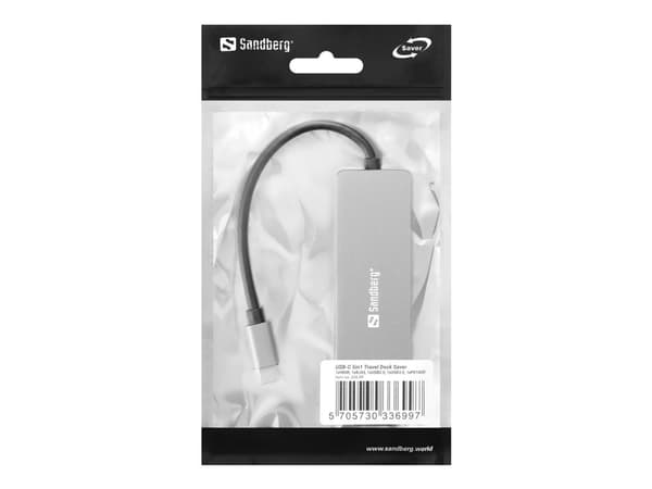 Sandberg - Dokkingstasjon - USB-C - HDMI - 1GbE