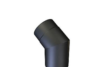 130 mm Metalbestos Sorte røgrør knærør 45°
