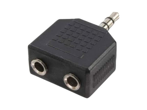 LogiLink CA1002, 3,5 mm, 2x3,5 mm, Sortera