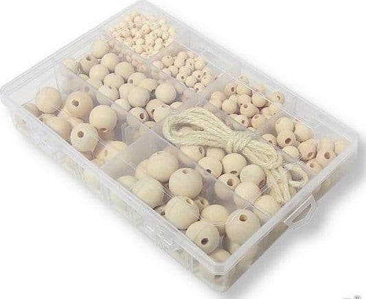 Set med träpärlor 485 delar