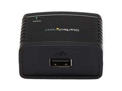 Startech 10/100Mbps Ethernet to USB 2.0 Network Print Server - Windows 10 - LPR - LAN USB Print Server Adapter (PM1115U2) - Skriverserver - USB 2.0...