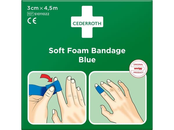 Cederroth Soft Foam-binda blå 3x450 cm