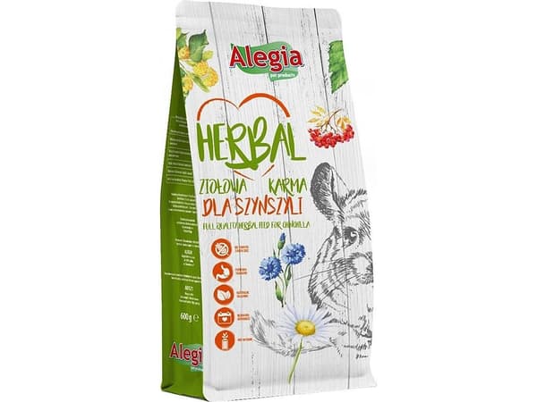ALEGIA Herbal - torrfoder för chinchillor - 600 g