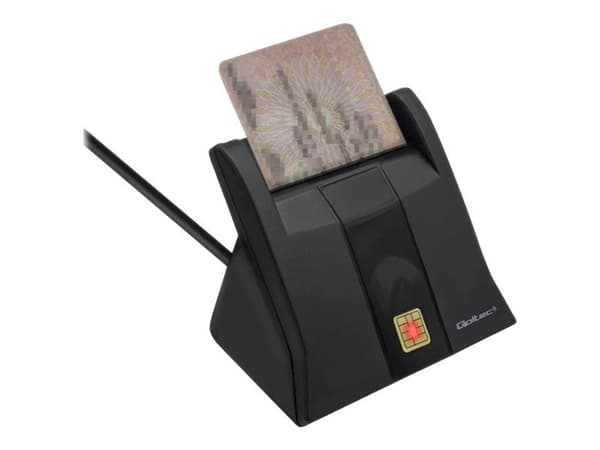 Qoltec 50643 - SMART-kortleser - USB 2.0 - svart