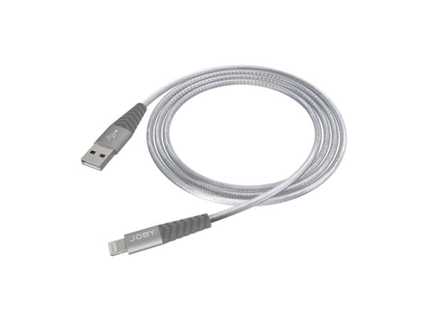 Joby JB01815-BWW, 1,2 m, Lightning, USB A, Hankjønn, Hankjønn, Grå