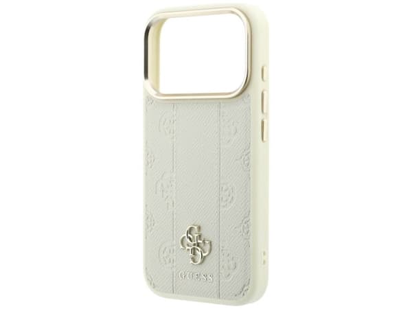 Guess Stripe Peony 4G Logo MagSafe Case for iPhone 18 Pro Max / 17 Pro Max - Beige