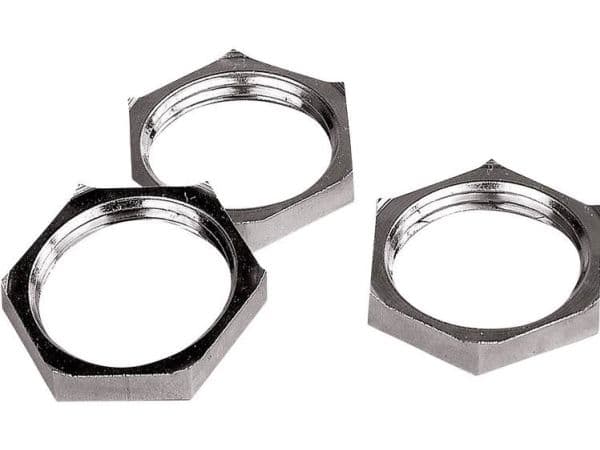 Lapp 52103220, Låsmutter, mässing, Silver, Krom, 100 styck, Låda