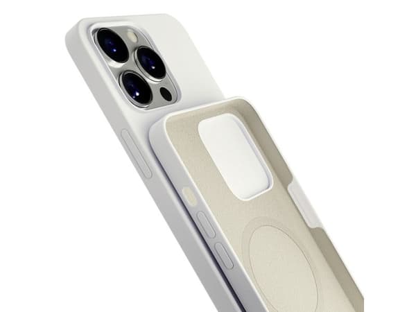 3mk Hardy Silicone MagCase för iPhone 14 Pro Max - Vit