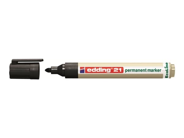 Marker Edding ecoline 21 permanent sort (stk.)