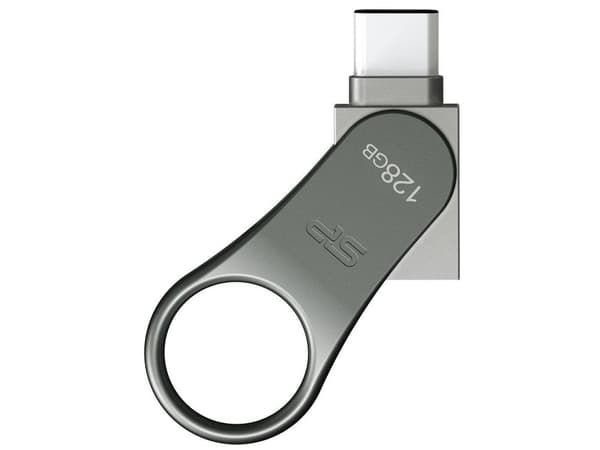 SILICON POWER Mobile C80 - USB-flashstasjon - 128 GB - USB 3.0 / USB-C - titan