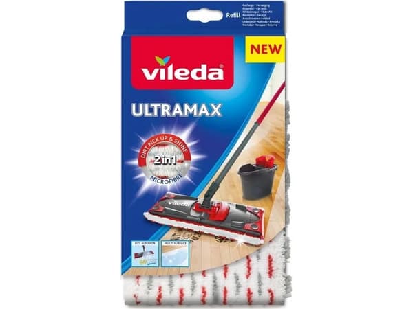 Vileda UltraMax mikrofibermoppklädsel 2-i-1-påfyllning