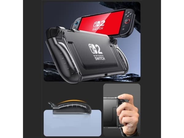Supcase Crystal-skal för Nintendo Switch 2 - transparent svart