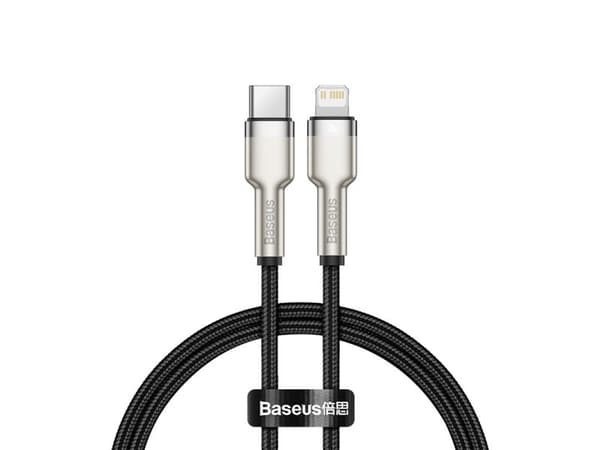 Baseus CATLJK-01, 0,25 m, Lightning, USB C, Hankjønn, Hunkjønn, Sort