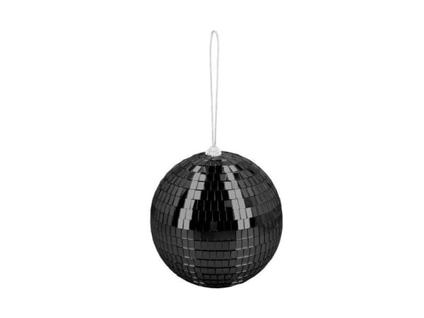 Svart disco-boll, 15 cm