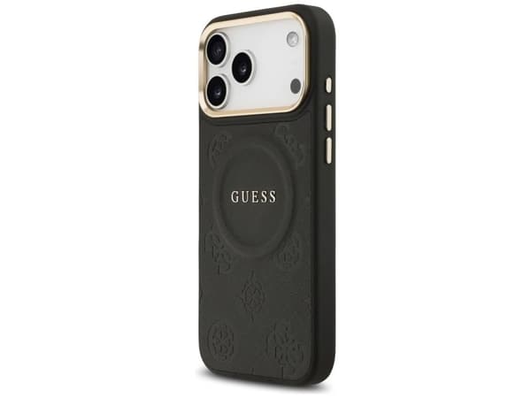 Guess Peony hot stamp MagSafe-deksel til iPhone 17 Pro Max - Sort