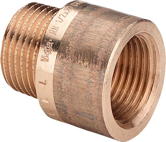 Csslr Plus röd mässing kranförlängning 1/2" x 20 mm
