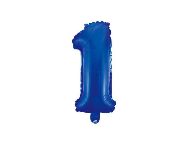 Blå tallballonger 41 cm