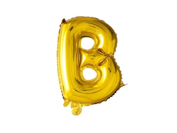 Folie ballon B, guld 41 cm