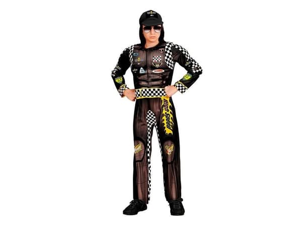 Sort Formel 1 kører kostume