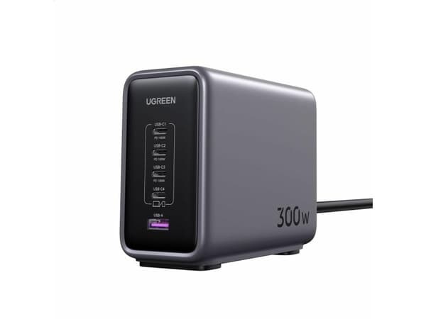 Ugreen 90903B, Innendørs, AC, 2 m, Sort, Grå