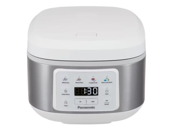 Panasonic SR-DA152WXE, Sølv, Hvit, 4 l, Keramisk, Knapper, 24 timer, 1 m
