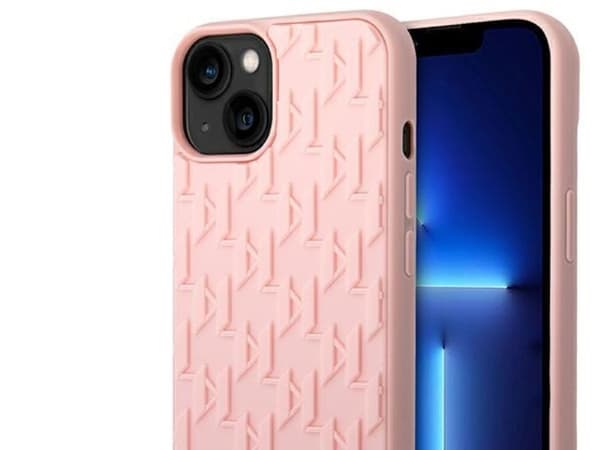 Karl Lagerfeld 3D monogram-skal till iPhone 14 Plus - Rosa