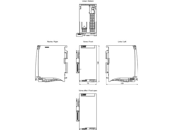 Siemens 6ES7507-0RA00-0AB0 PLC-virtalähde