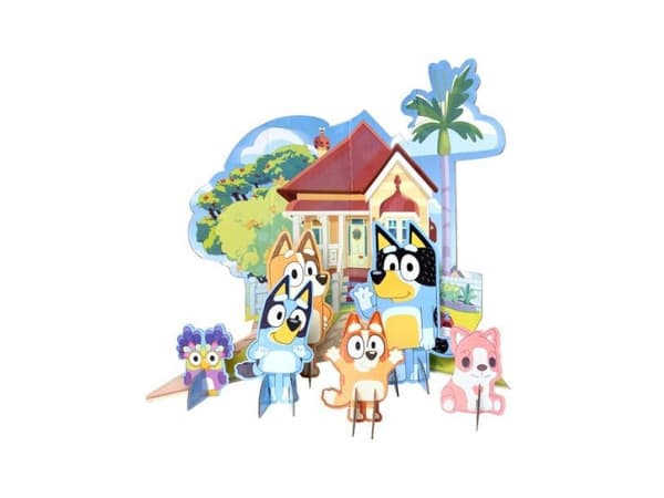 Bluey bordsdekoration i papper