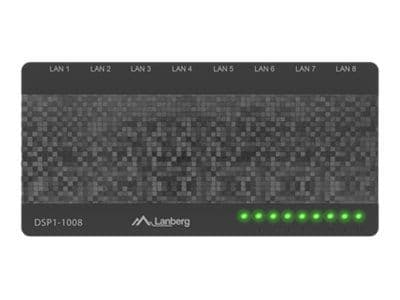 Lanberg DSP1-1008 - Switch - ohanterad - 8 x 10/100/1000 - skrivbordsmodell