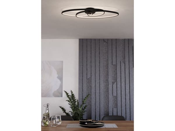 EGLO GIANELLA LOFT Ø880 DÆMPB. 3960LM SORT