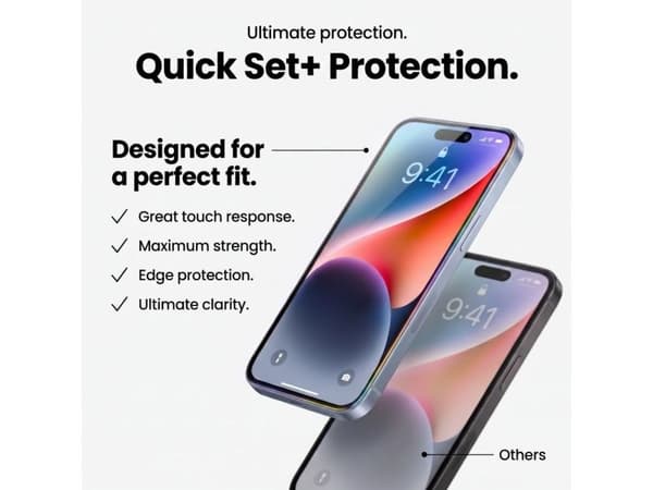 Tech-Protect SZKLO HARTOWANE TECH-PROTECT QUICK SET+ 2-PACK IPHONE 17 PRO / 18 PRO BLACK