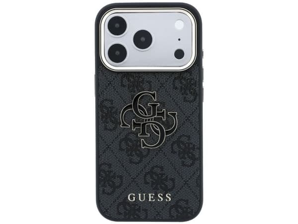 Guess 4G &amp; Big Resin Logo Case for iPhone 17 Pro / 18 Pro - Black