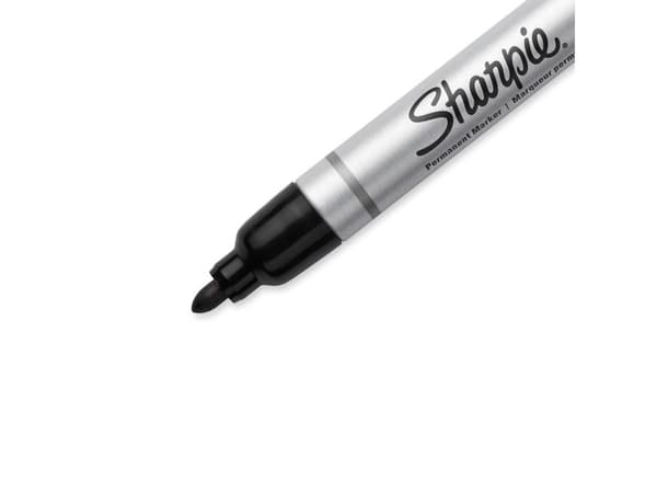 Permanent tusj Sharpie, industriell, rund spids, sort