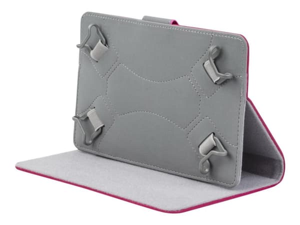 Riva Case Orly 3017 - Vikbart fodral för surfplatta - polyuretanläder - rosa - 10.1"