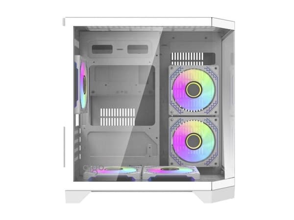 Darkflash Darflash FT350 PC-kotelo + 5 aRGB tuuletinta (valkoinen)