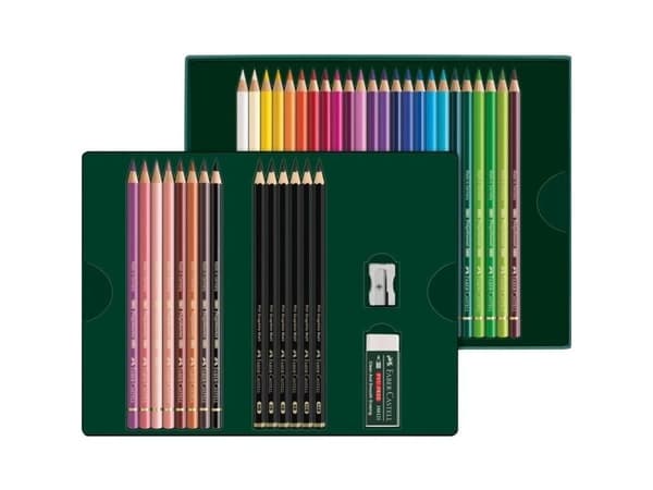 Faber-Castell Polychromos & Pitt Graphite Matt Set, Multifärg, 38 styck